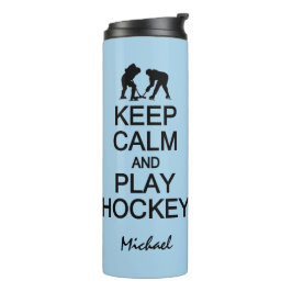 Garrafa Térmica Manter o nome e a cor personalizados do Hockey com
