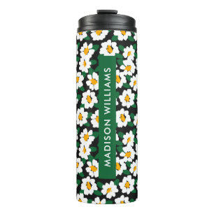 Garrafa Térmica Manuscrito: Flores Térmicas de Monograma