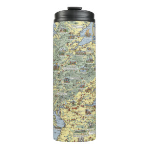 Garrafa Térmica Mapa de Scotland histórico