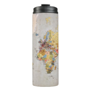 Garrafa Térmica mapa mundial