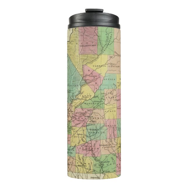 Garrafa Térmica Mapa novo de Mississippi 2 (Frente)