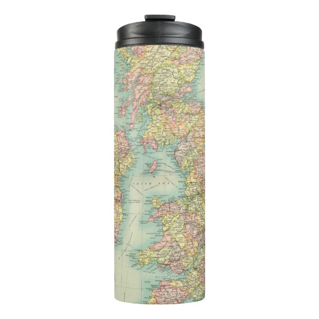 Garrafa Térmica Mapa político das ilhas britânicas (Frente)