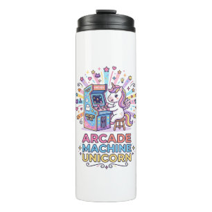 Garrafa Térmica Máquina de Arcade de Unicórnio Arte de Unicórnio P