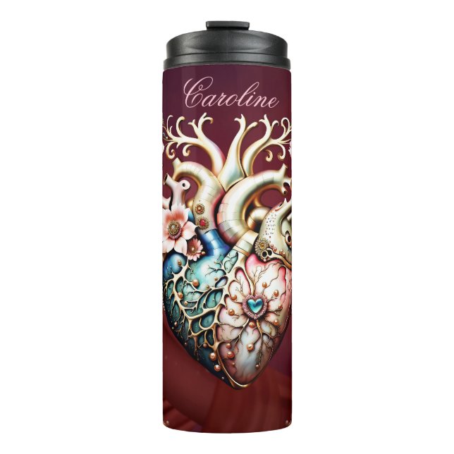 Garrafa Térmica Maravilhoso, elegante, nobre coração. (Frente)