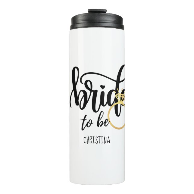 Garrafa Térmica Marca Personalizada Noiva a Ser Bachelorette Brida (Frente)