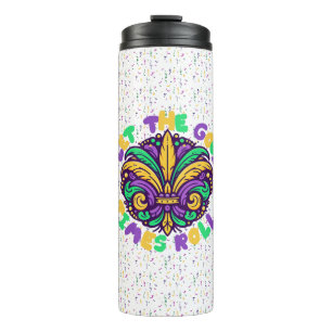 Garrafa Térmica Mardi Gras Deixe os bons tempos rolar