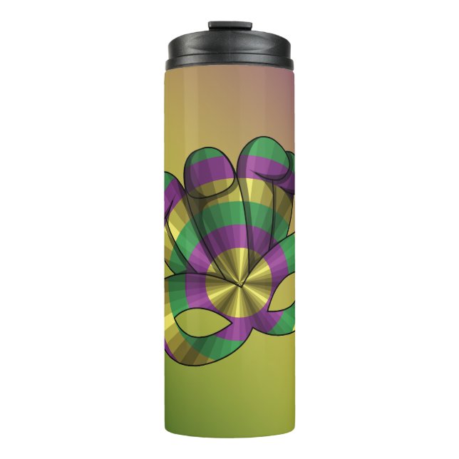 Garrafa Térmica Mardi Gras Mask Thermal Tumbler (Frente)