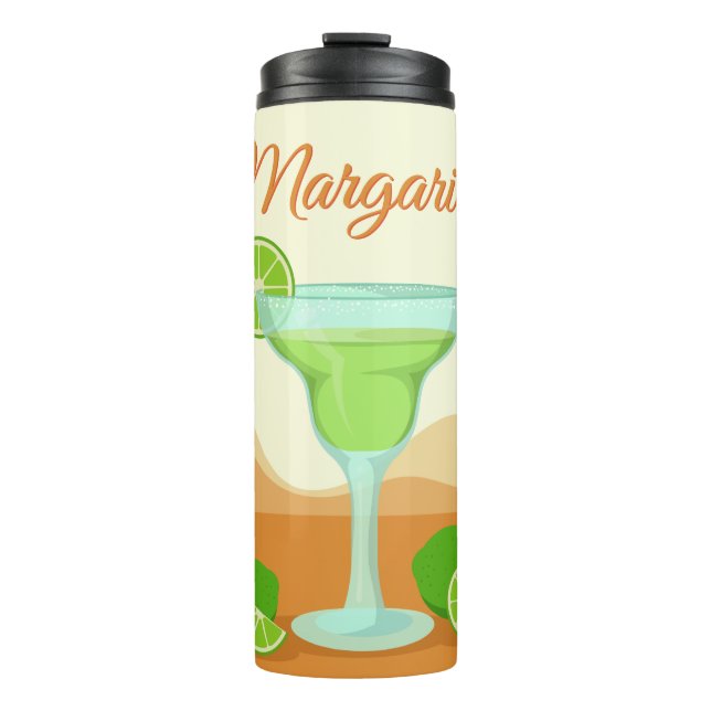 Garrafa Térmica "Margarita" nome personalizado tumbler (Frente)