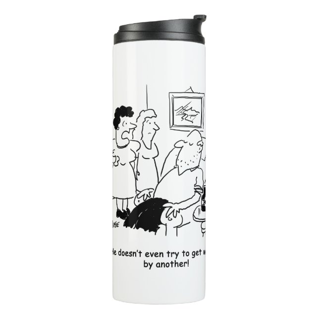 Garrafa Térmica Marido não tenta pegar madeira térmica (Giro à esquerda)