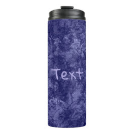 Garrafa Térmica marinho de mármore texturizado de abstrato