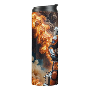 Garrafa Térmica Mars Astronaut Biker Tumbler Térmico