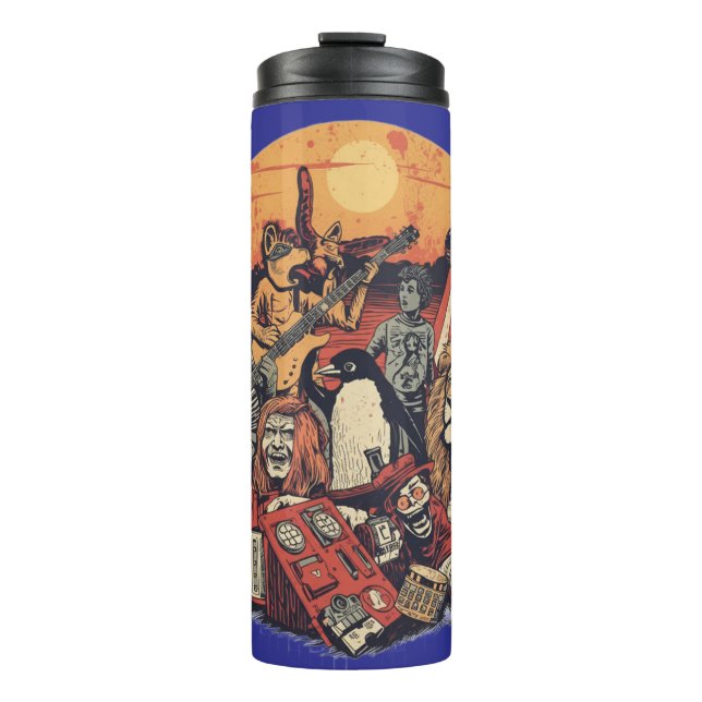 Garrafa Térmica Mars Pop Party Animals – Fun Music & Space Culture (Frente)