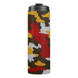 Garrafa Térmica Maryland Red & Black Turtle Camo Printed