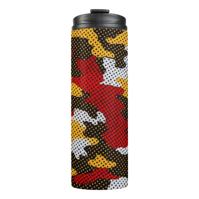 Garrafa Térmica Maryland Red & Black Turtle Camo Printed (Frente)