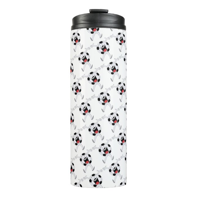 Garrafa Térmica Mascote Bola de Futebol Risonha (Frente)
