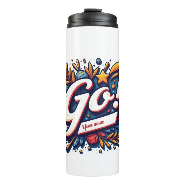Garrafa Térmica Mascote do Orgulho de Equipe Personalizado (Frente)