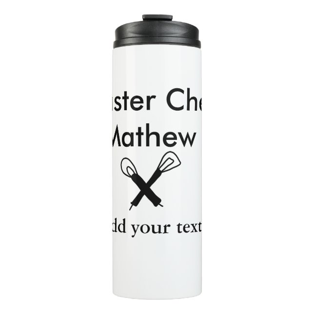 Garrafa Térmica Master chef cozinha padaria cozinheira adiciona te (Frente)