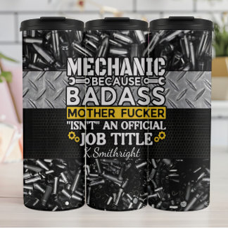 Garrafa Térmica Mecânico porque Badass não é trabalho