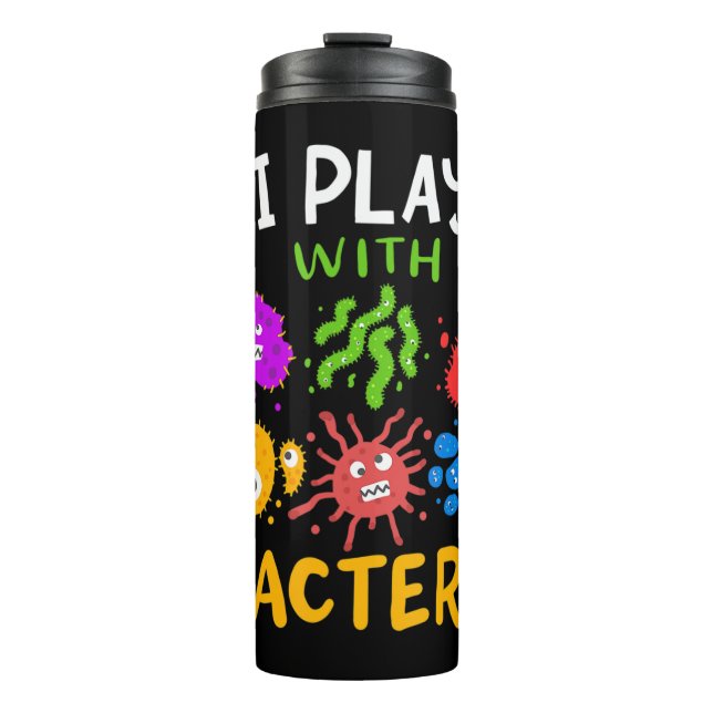 Garrafa Térmica médico-tecnólogo microbiologista doa diversão (Frente)