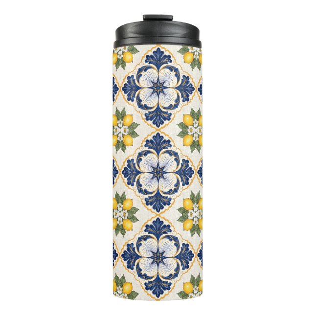 Garrafa Térmica Mediterranean Lemon Tile Italian Talavera (Frente)