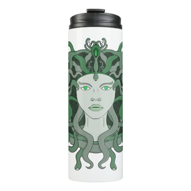 Garrafa Térmica Medusa Gorgo Cobra Gorgon Monstro Mitologia Grega (Frente)