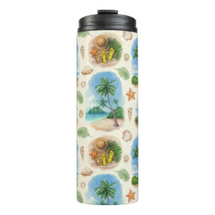 Garrafa Térmica Mehndi Design: Tracery de rabisco curva