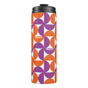 Garrafa Térmica Meio século Laranja e Roxo Personalizado Moderno