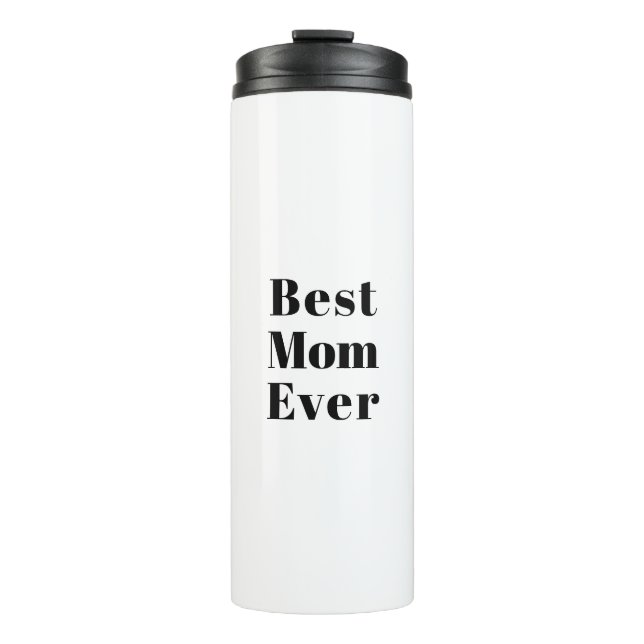 Garrafa Térmica Melhor Mãe Alguma vez Escuro Branco moderno de tip (Frente)