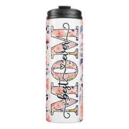 Garrafa Térmica Melhor Mãe Rosa Floral