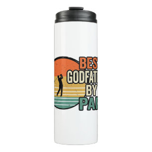Garrafa Térmica Melhor Padrasto por Par Vintage Golf Vector Design