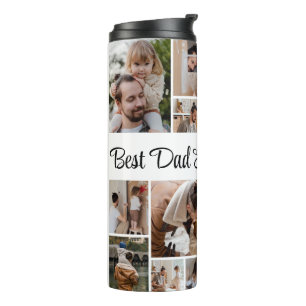 Garrafa Térmica Melhor Pai De Colagem De Fotos De 12