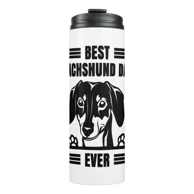Garrafa Térmica Melhor Pai De Dachshund Nunca (Frente)