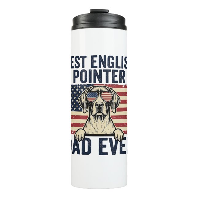 Garrafa Térmica Melhor Pai Pointer Inglês Patriota Perene (Frente)