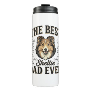 Garrafa Térmica Melhor Papai Sheltie de Todos os Tempos Design Vin