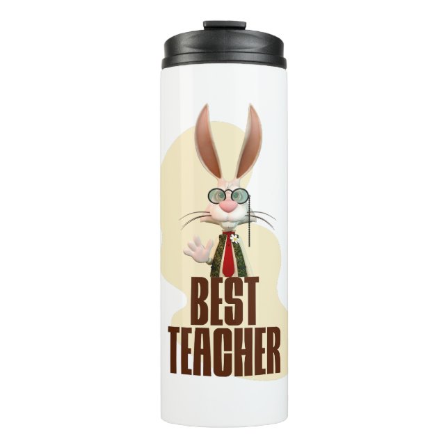 Garrafa Térmica Melhor Professor Coelhozinho Humor de Sala de Aula (Frente)