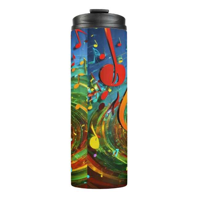 Garrafa Térmica Melódica Harmonia: Minha Linda Música Favorita" (Frente)