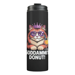 Garrafa Térmica Meme de Gato Princesa Donut Feminino