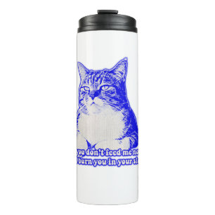 Garrafa Térmica Meme de gato zangado para amantes de gatos e donos