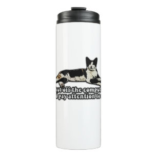 Garrafa Térmica Meme engraçado de gato zangado para amantes e dono