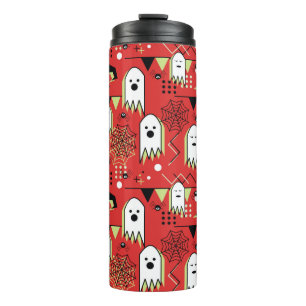 Garrafa Térmica Memphis sem costura geométrica do fantasma de hal