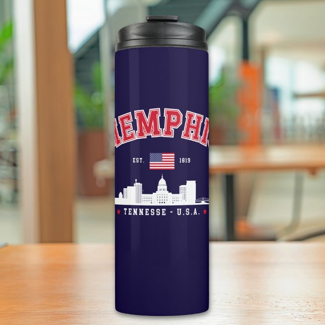 Garrafa Térmica Memphis Skyline Modern Skyline City (Criador carregado)