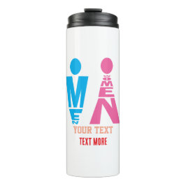 Garrafa Térmica Men and Women Typography Icon Design