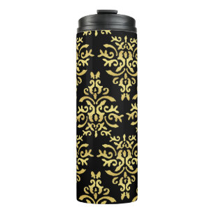 Garrafa Térmica Mendela Pattern, Dourado