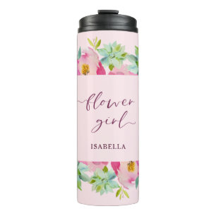 Garrafa Térmica Menina das Flores em Blooming Chic Mint & Blush Aq