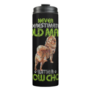 Garrafa Térmica Mens Vintage Nunca Subestima Um Velho Com Um