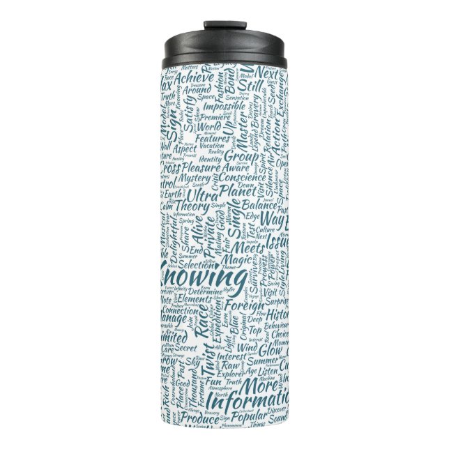 Garrafa Térmica Mensagem de MothssTexte Motif do Apêndice de Pergu (Frente)