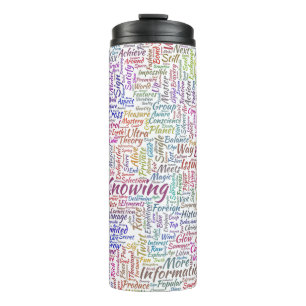 Garrafa Térmica Mensagem de MothssTexte Motif do Apêndice de Pergu