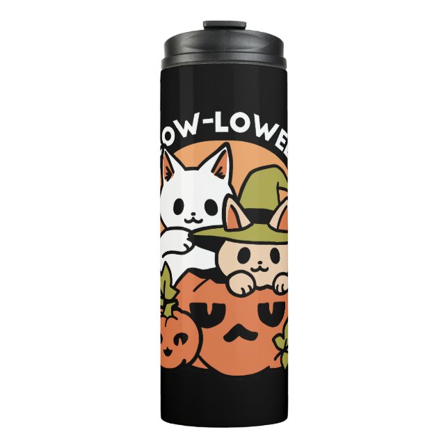 Garrafa Térmica Meow-Loew - Festivo Halloween Design (Frente)