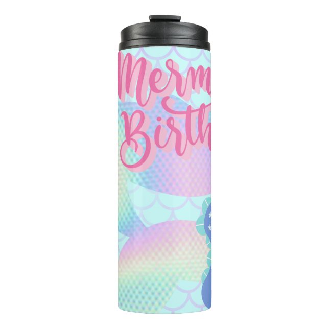 Garrafa Térmica Mermaid Birthday Tumbler (Frente)