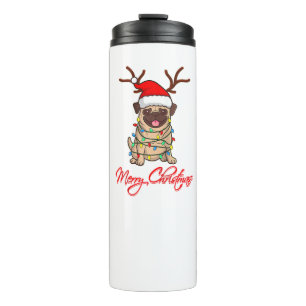 Garrafa Térmica MERRY CHRISTMAS BOMBEIRO Proprietário Ugly Christm